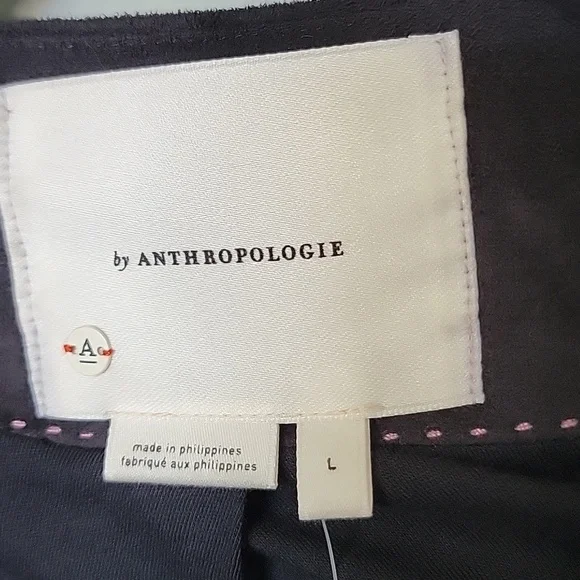 Anthropologie NWT Shonda black sequin cropped blazer jacket Large